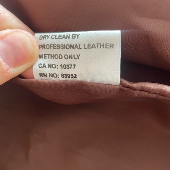 Margaret Godfrey chocolate brown suede blazer with satin lining size Petite 8 - Picture 6 of 7